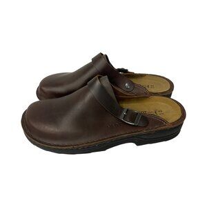 Naot Fiord Mens Clog Size EU 43 US 10 Brown Leather Slip On Mule NWOB